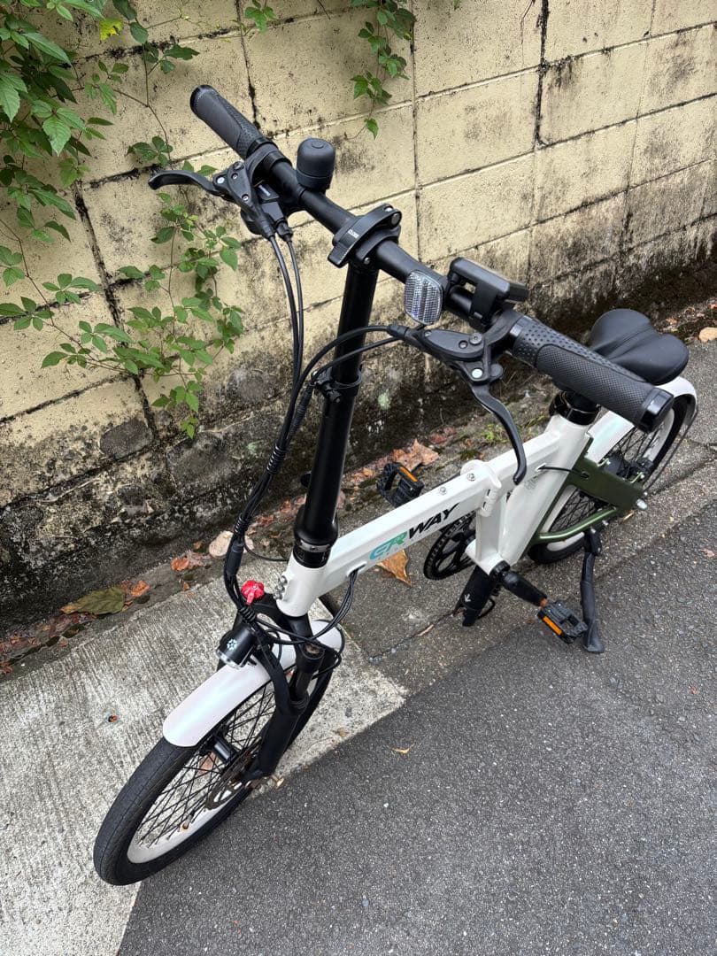 ERWAY A02 電動自転車ホワイトグリーン
