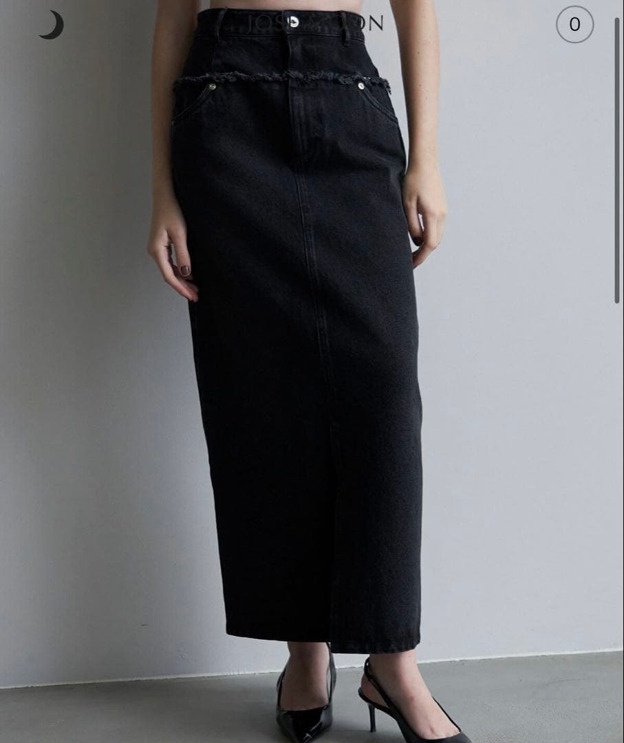 JOSE MOON ジョゼムーン　今期　デニムスカート　ブラック　38