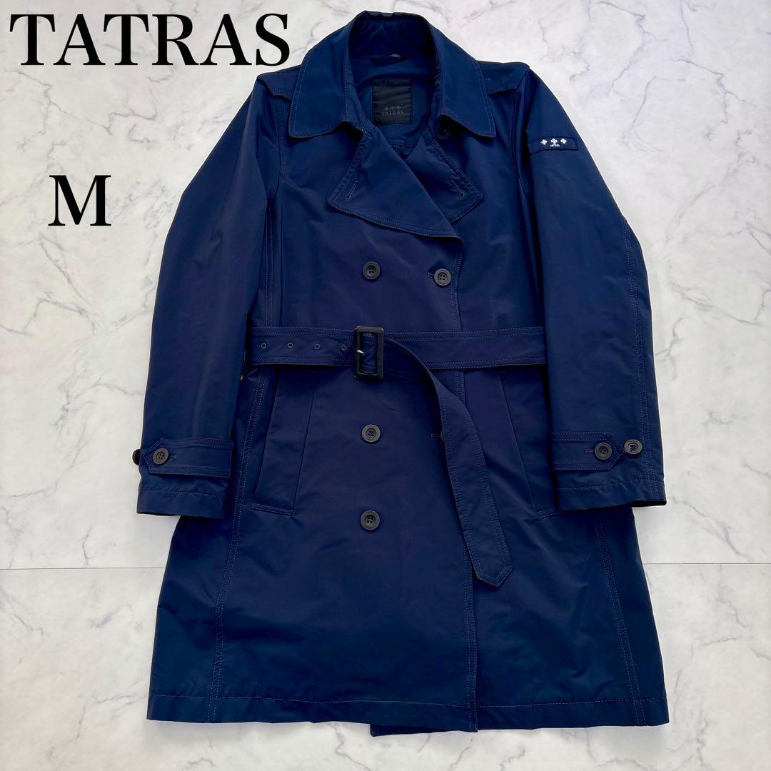 美品 TATRAS ダブル トレンチコート ネイビー ポーランド製 Mサイズ