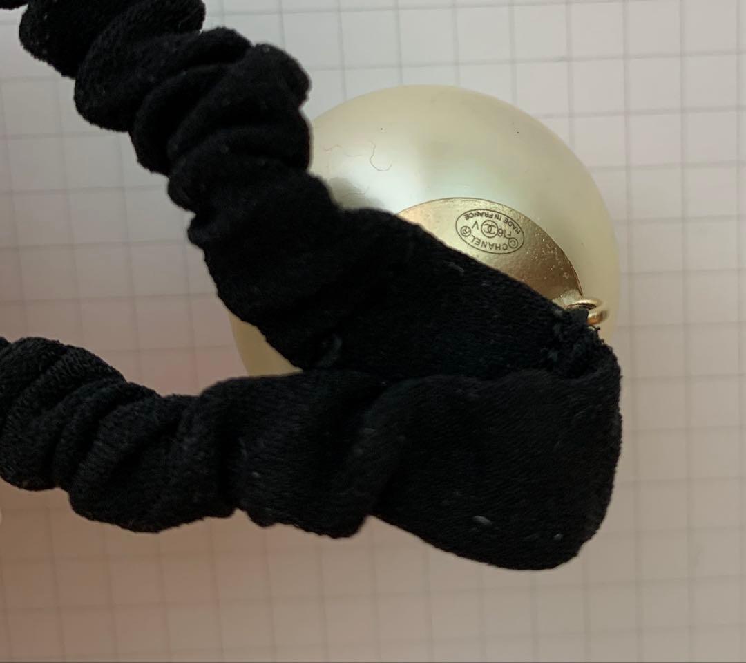 Chanel シャネルヘアアクセサリービッグパールシュシュ最終価格