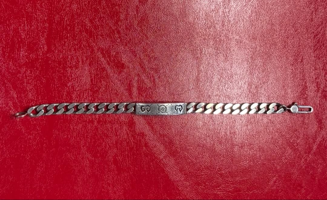 ふ*け様 GUCCI グッチ シルバー ゴースト チェーンブレスレット 925刻