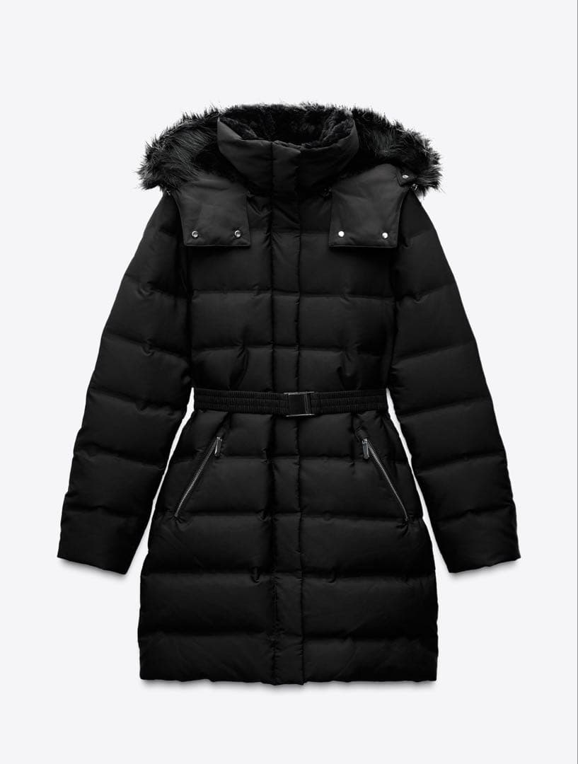 ZARA 新品　ベルト付ダウンコート