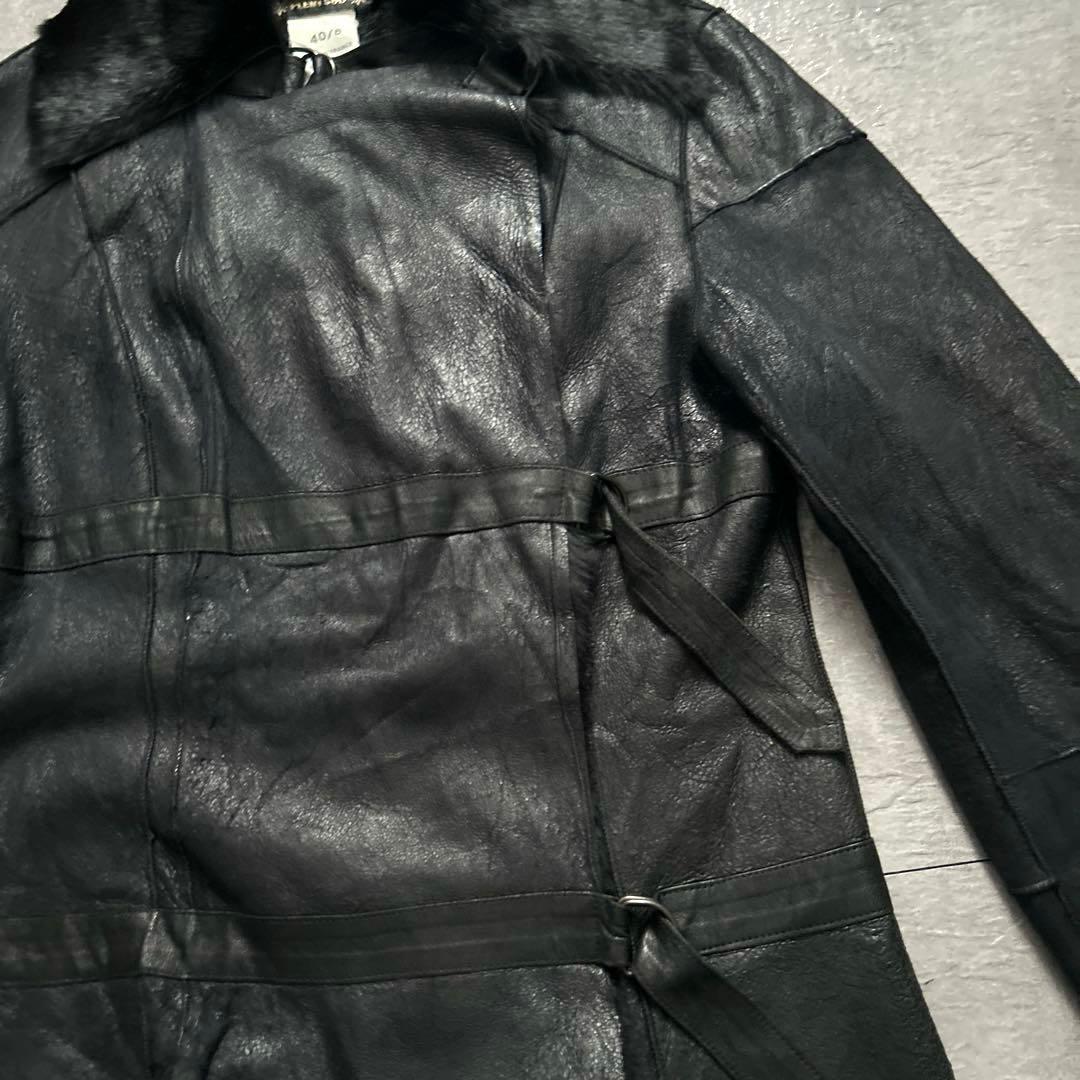 PLEIN SUDプレインスッド レザー毛皮ジャケット フランス製