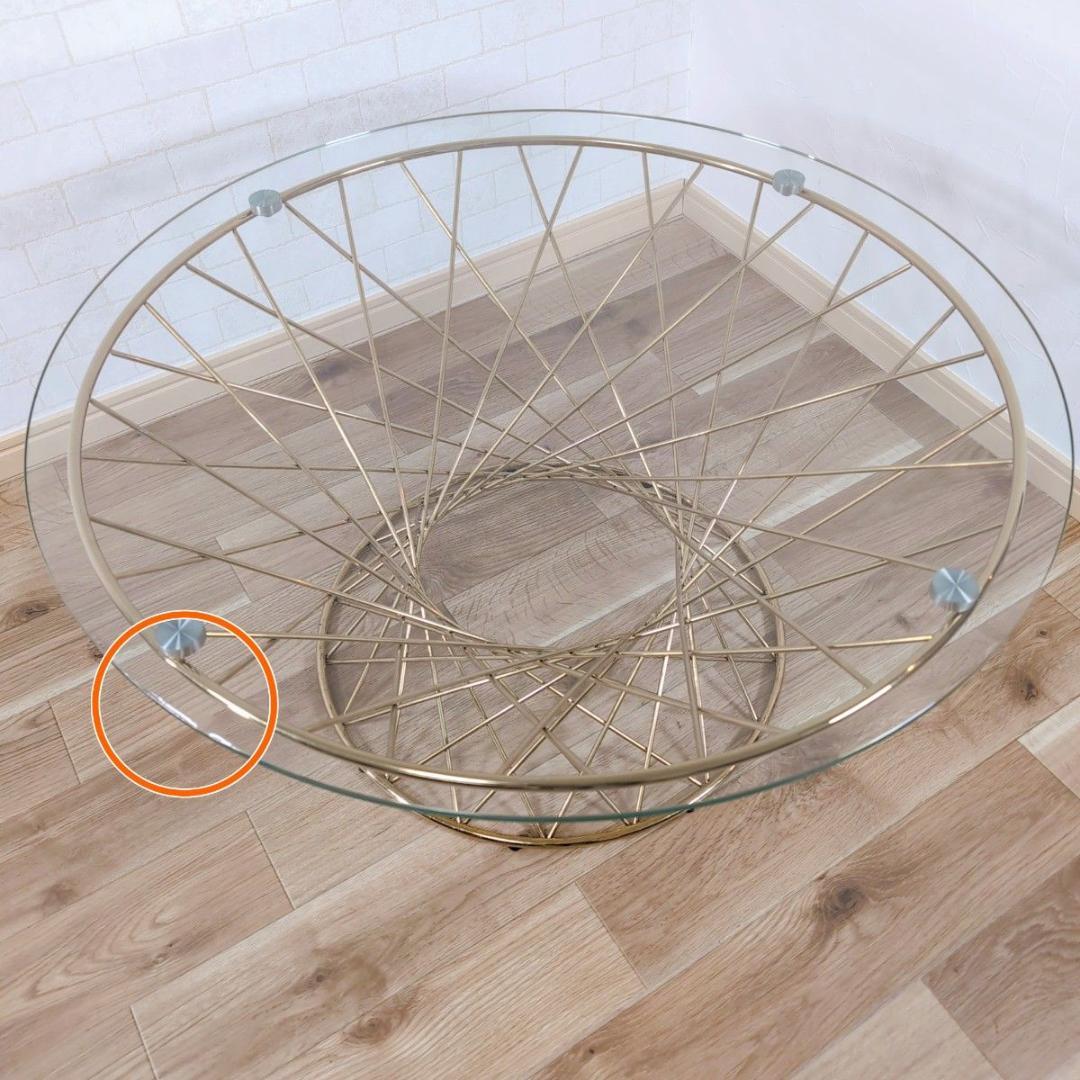 Francfranc フランフラン マーリア コーヒーテーブル ゴールド ガラス