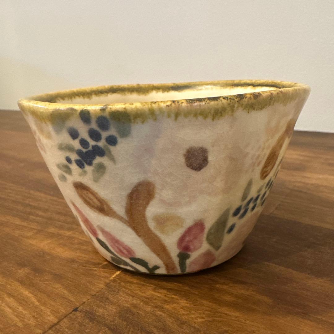 山野辺彩さん作品②　益子焼　益子市　食器　陶器 小鉢　花柄　希少　皿