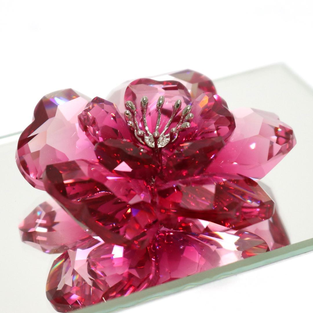 【美品】スワロフスキー Darose クリスタルレッド 956808 フラワー