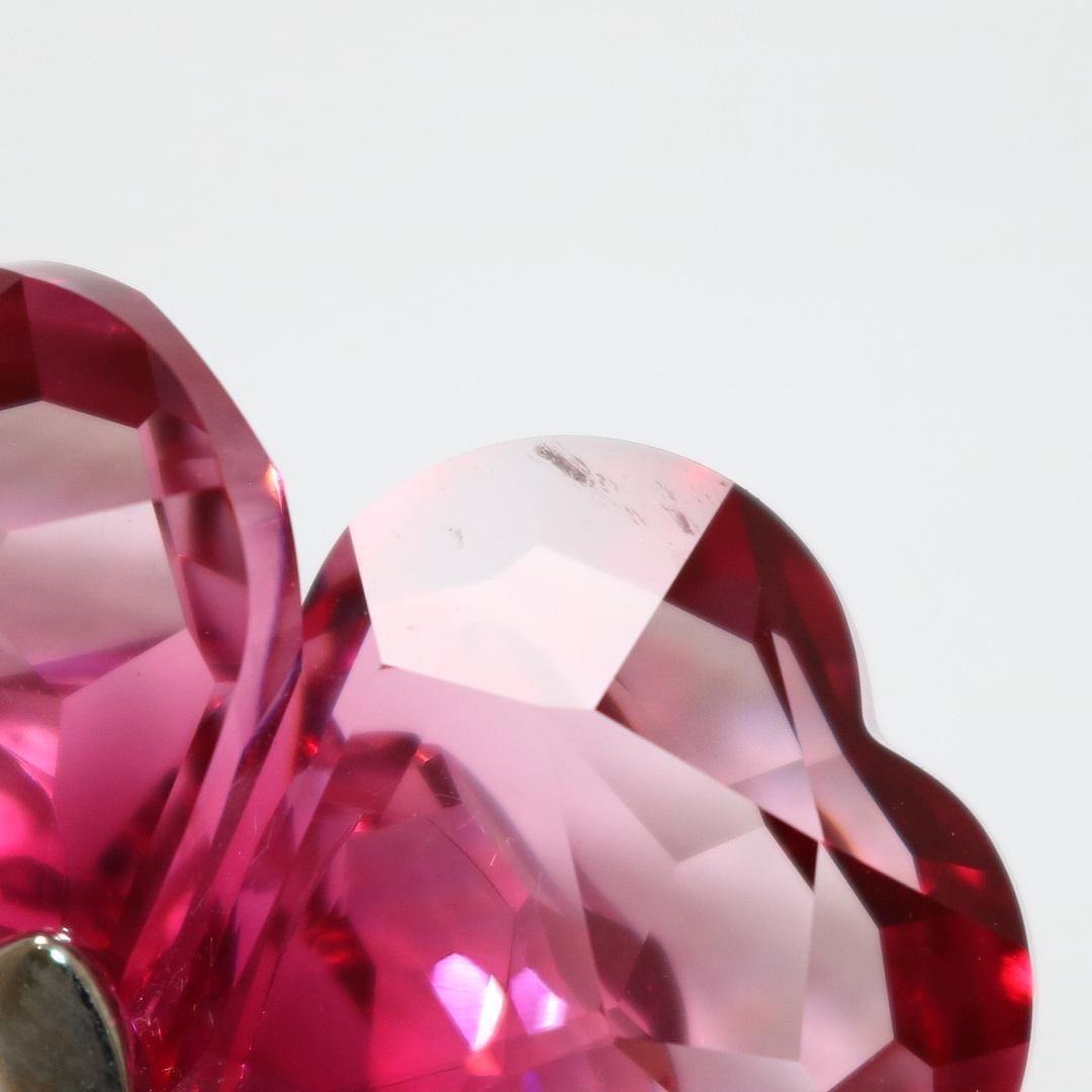 【美品】スワロフスキー Darose クリスタルレッド 956808 フラワー