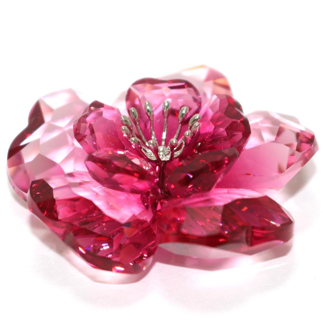 【美品】スワロフスキー Darose クリスタルレッド 956808 フラワー