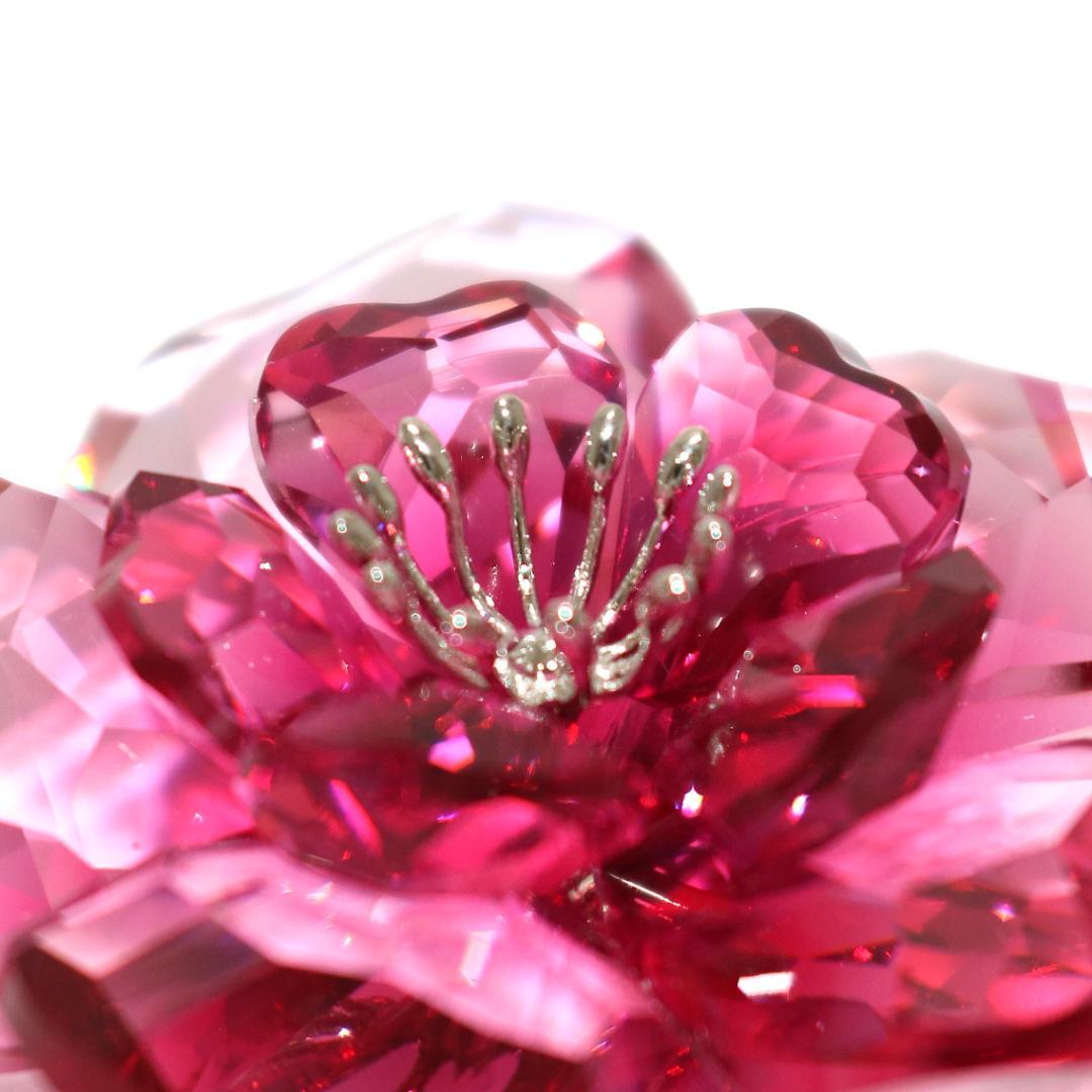 【美品】スワロフスキー Darose クリスタルレッド 956808 フラワー