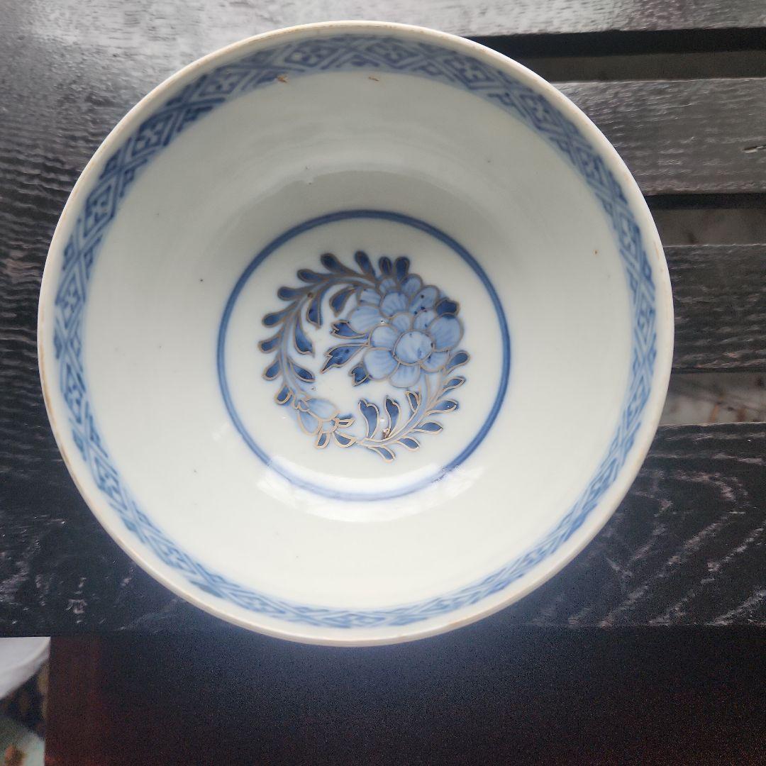 古伊万里　錦手　牡丹紋赤絵　蓋付き江戸時代