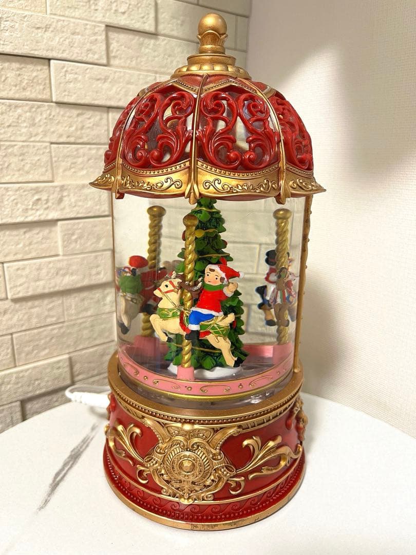 【未開封!!】スノードーム オルゴール ライトアップ　メリーゴーランド