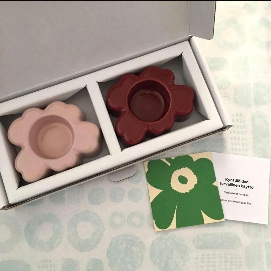 新品未使用　マリメッコ ウニッコ　ティーライトホルダー　60th セット