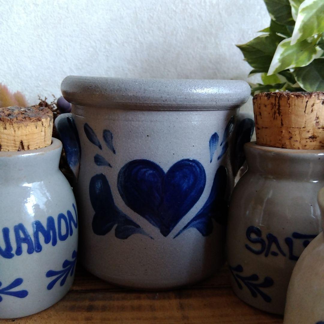 カントリー雑貨　アントステラスパイスジャセット 7個セット＆ローポタリー