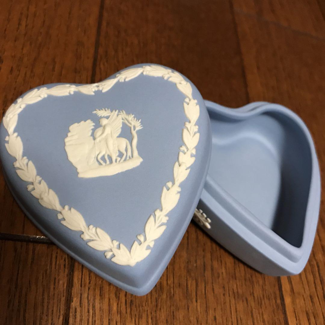ウェッジウッド（） のジャスパー ペールブルー ハートボックス