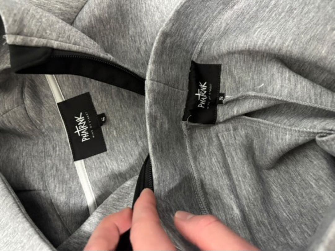 ＾＾ファットランク　グレー ジップパーカー スウェットパンツS