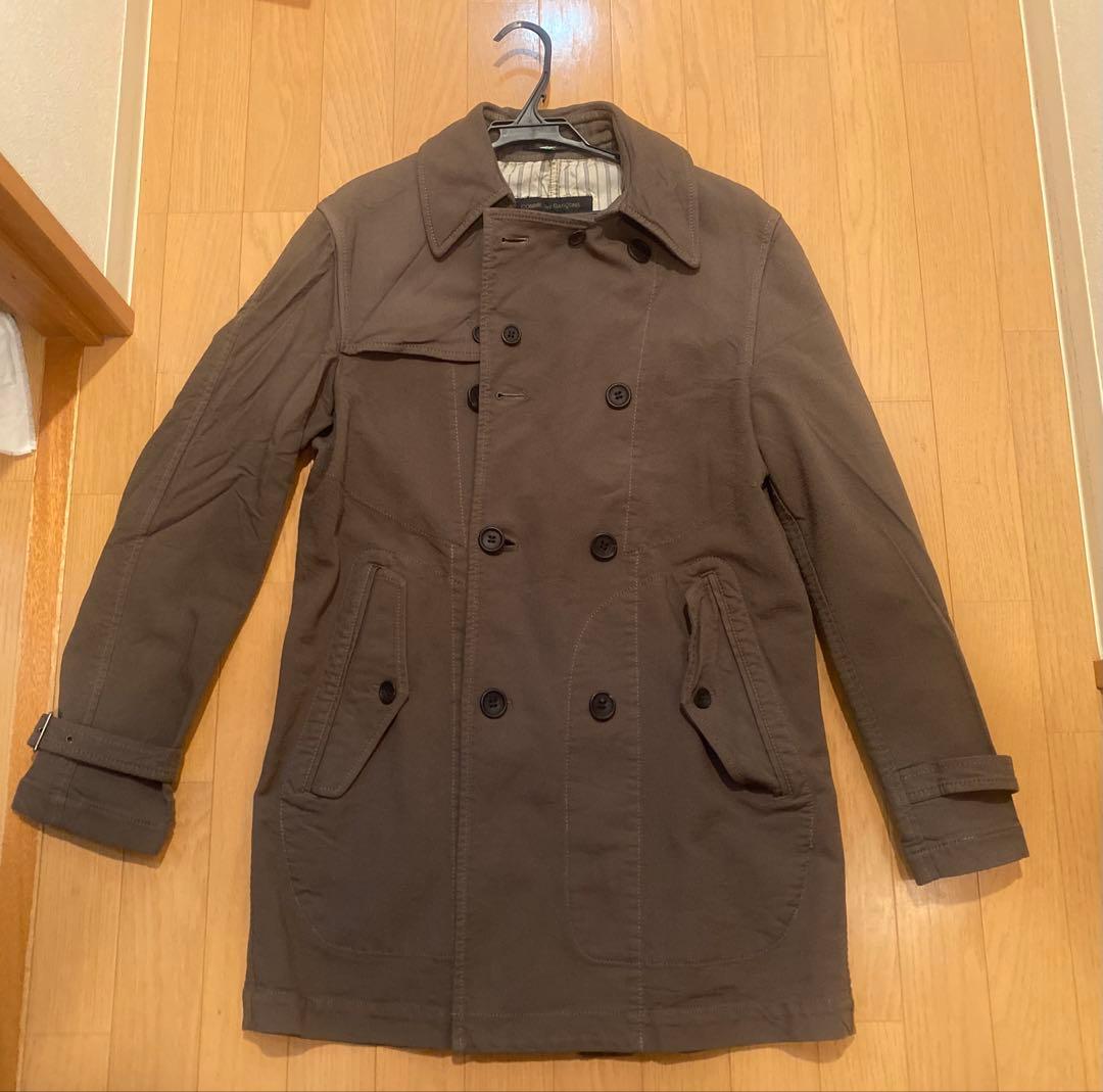 クリーニング済 ギャルソンオム 縮絨 コート M AD2005 HQ-C002