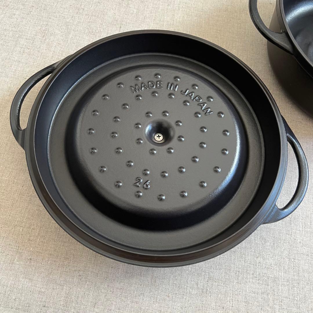 Vermicular 両手鍋 26cm SUKIYAKI マットブラック