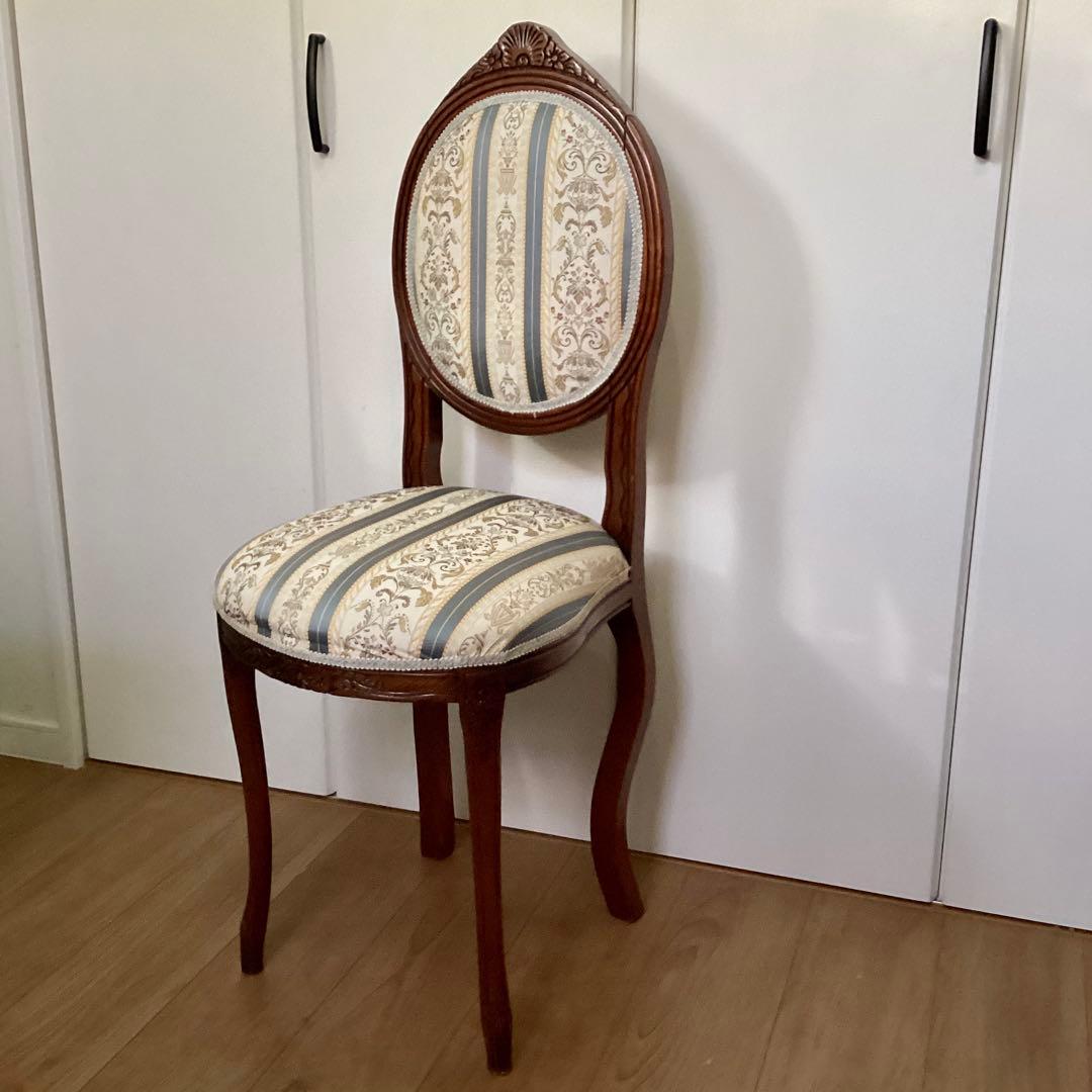 イタリア アンティーク ドールチェア ダイニングチェア 椅子 ロココ 姫系