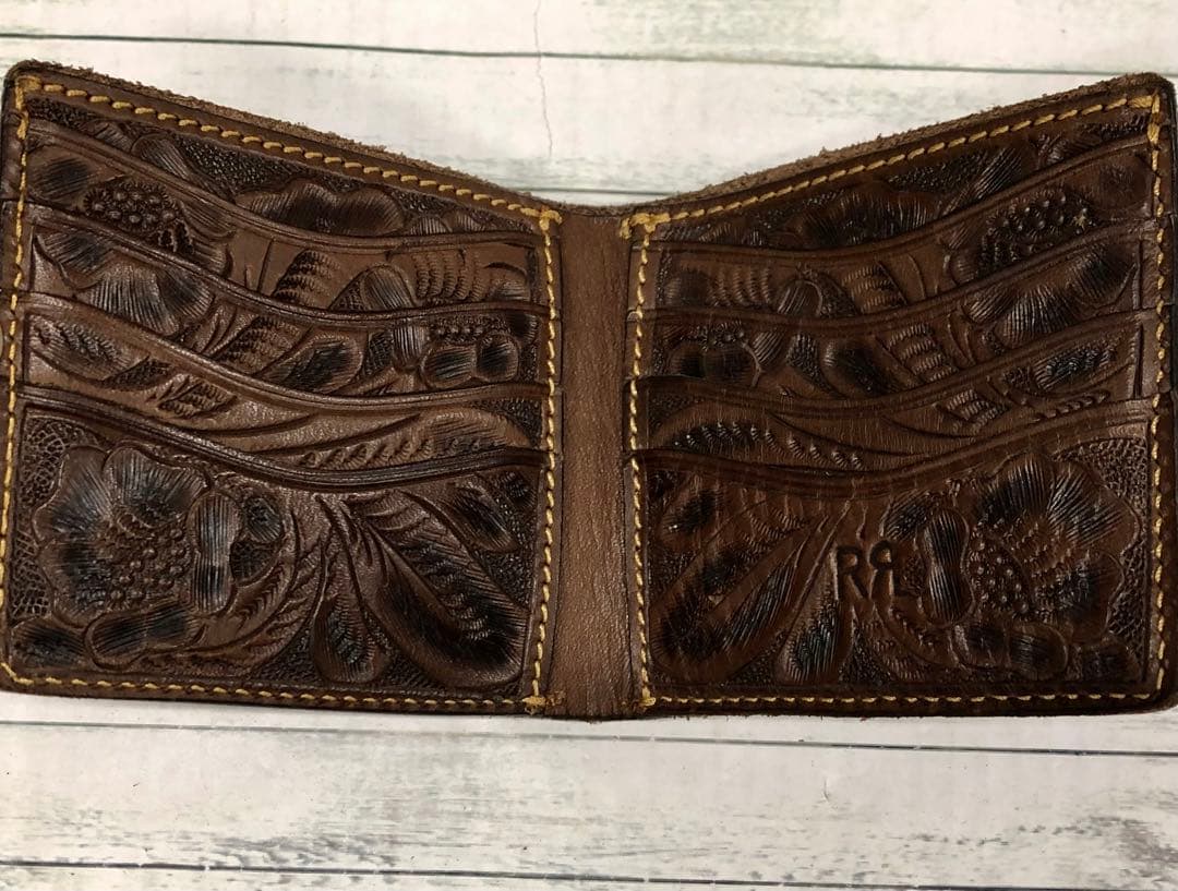 RRL ダブルアールエル ハンドツールド レザービルフォールド 二つ折り財布