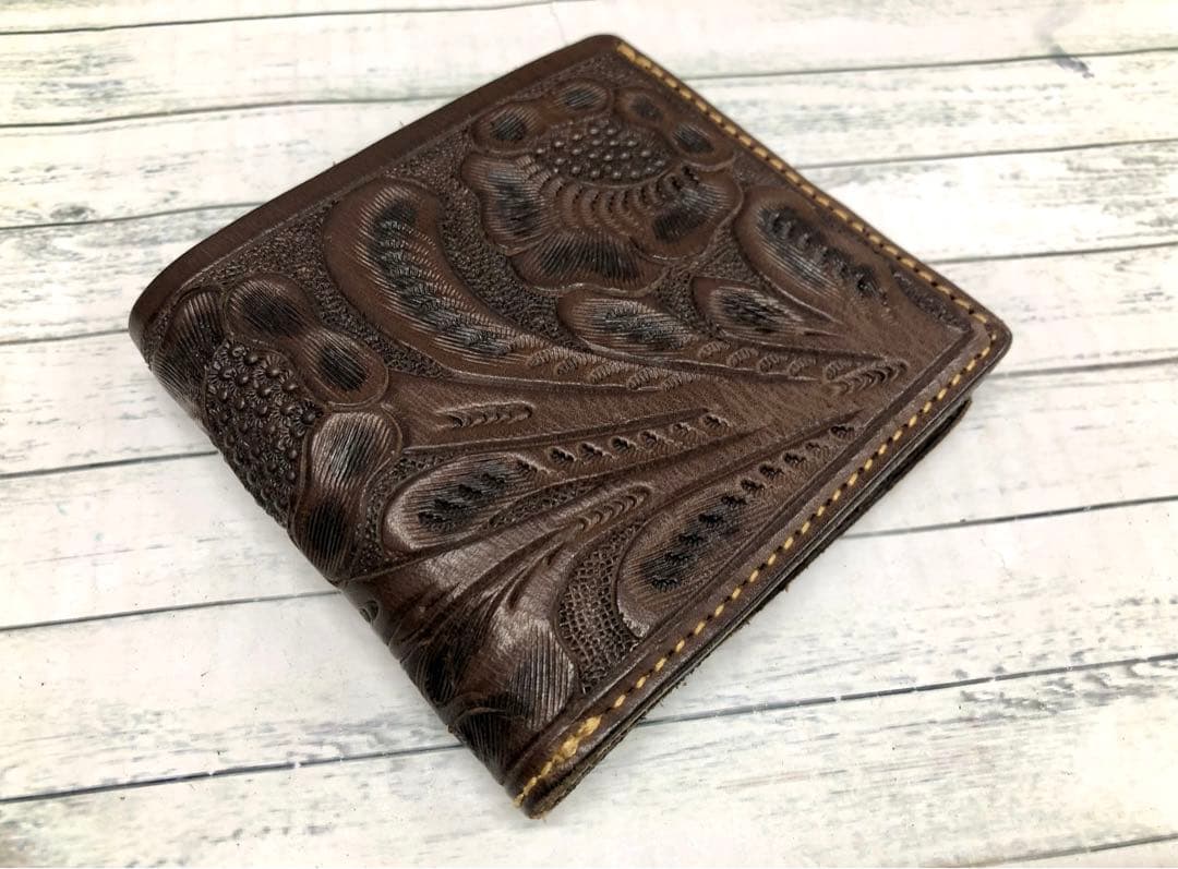 RRL ダブルアールエル ハンドツールド レザービルフォールド 二つ折り財布