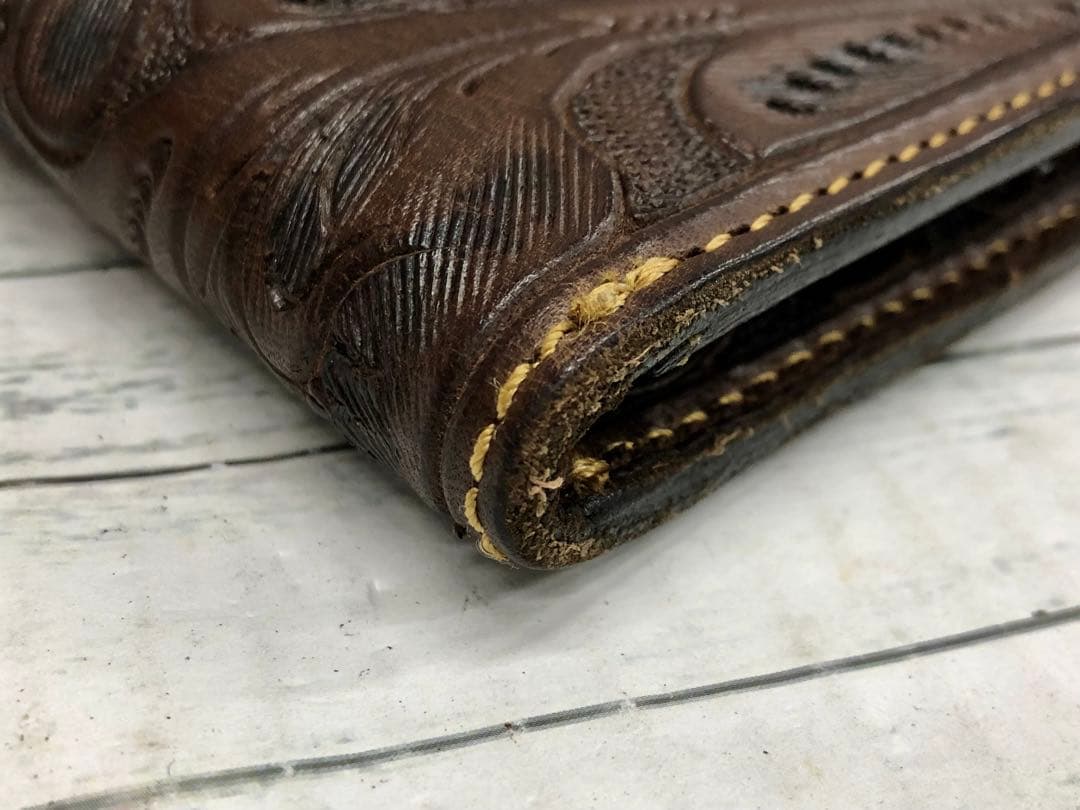 RRL ダブルアールエル ハンドツールド レザービルフォールド 二つ折り財布