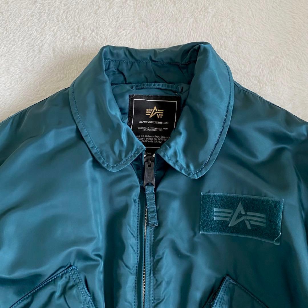 ALPHA INDUSTRIES CWU-45 短丈　ボンバージャケット　青　L