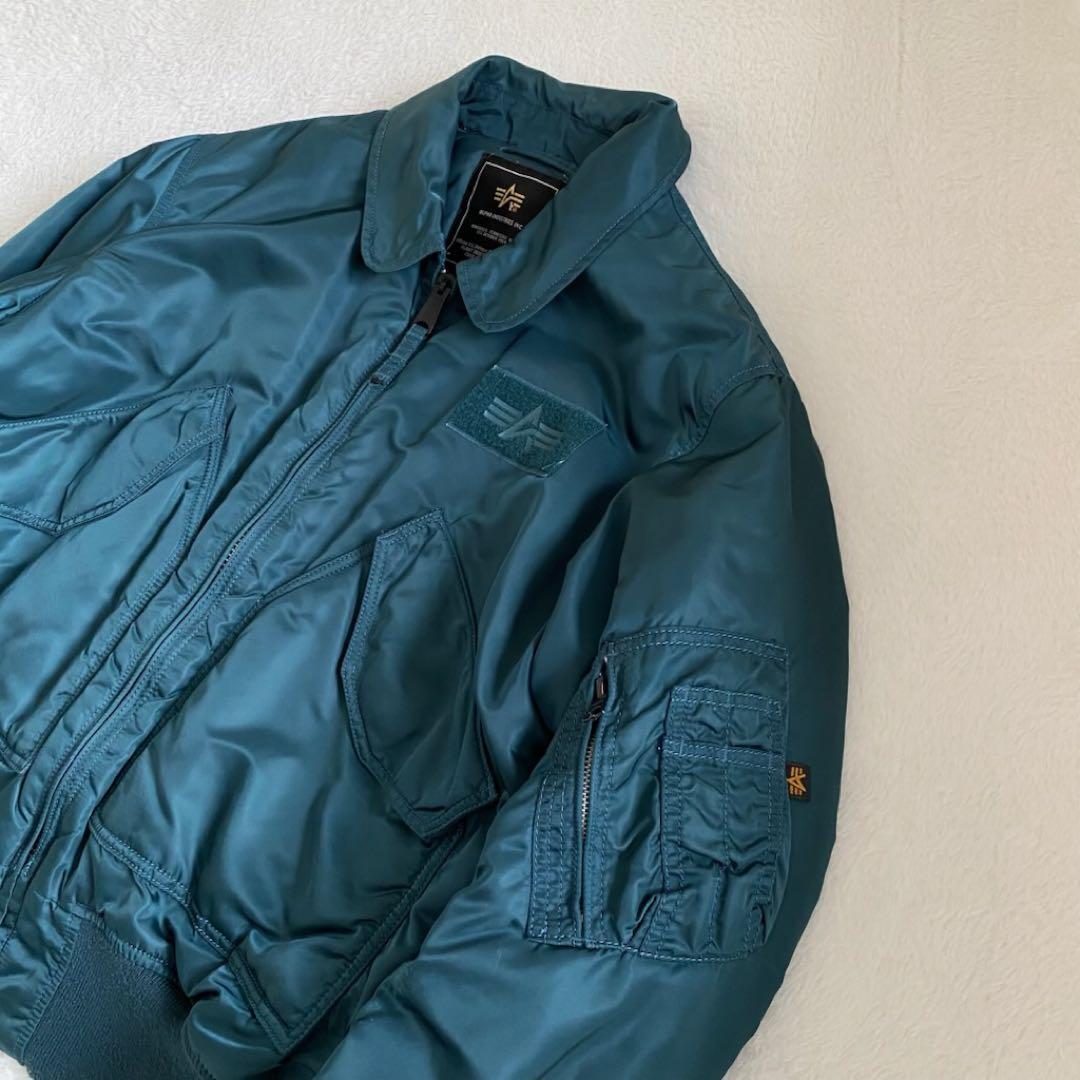 ALPHA INDUSTRIES CWU-45 短丈　ボンバージャケット　青　L