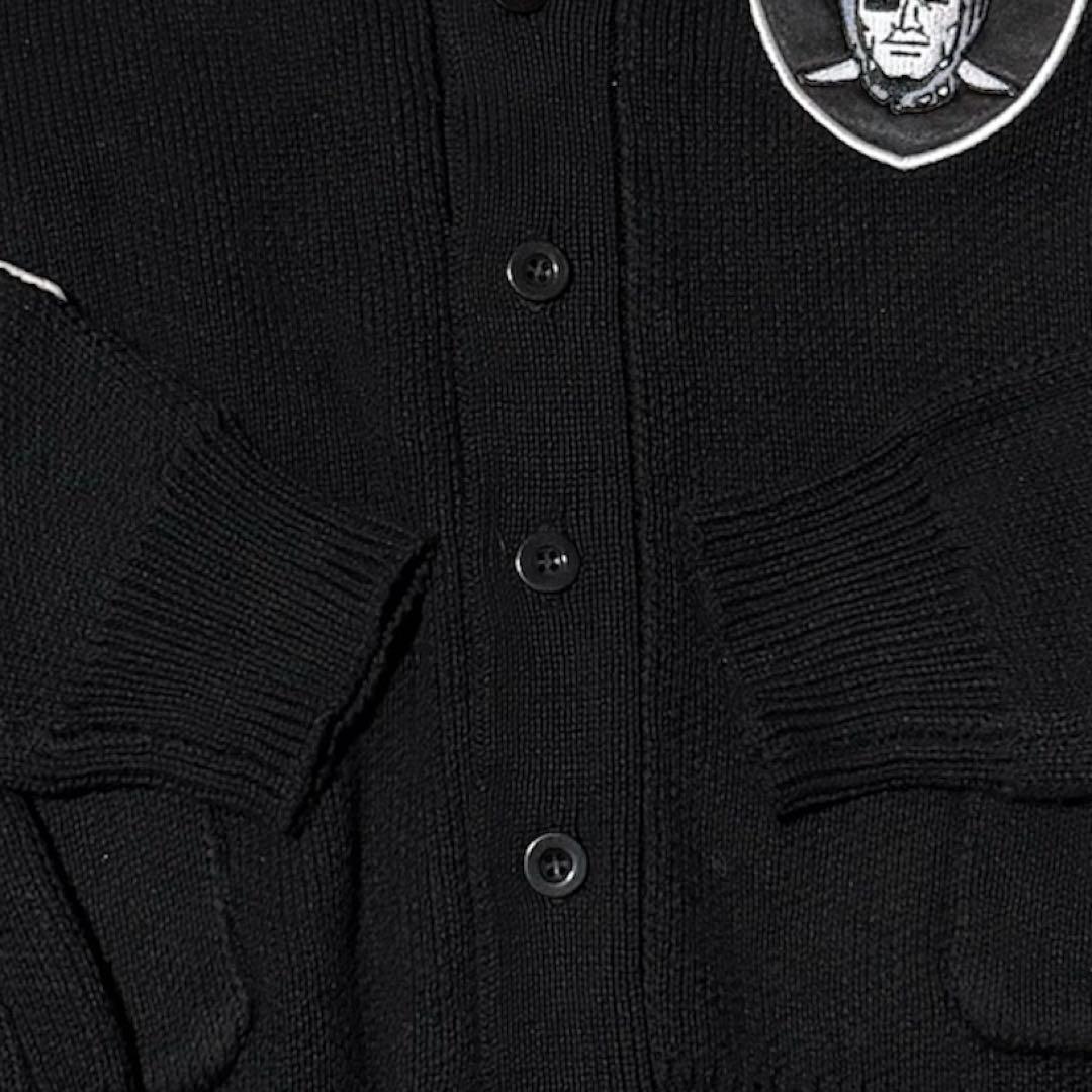 NFL RAIDERS レイダース カーディガン AGEM 別注 黒 Free