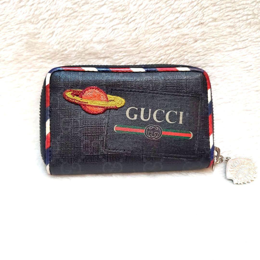 美品 GUCCI グッチ ケース ナイトクーリエ GG タイガー レザー