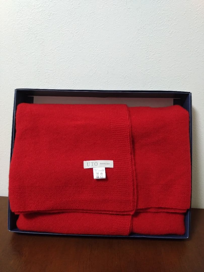 UTO 日本製・カシミヤ100% ブランケット ギフトボックス入り