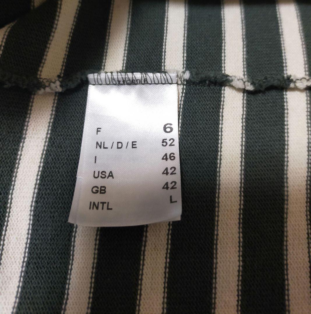 美品　セントジェームス　エルボーパッチ　カーキ✕生成り　t6 L