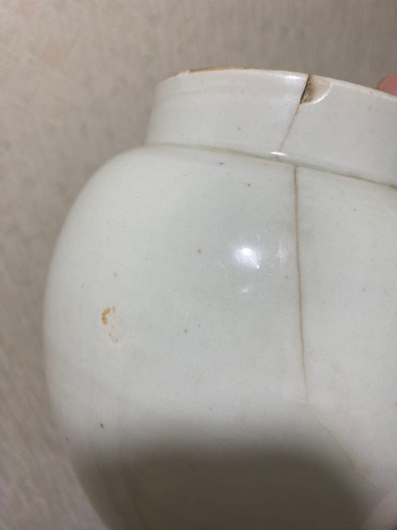 明代 甜白釉 缶 唐物 欧府釉 白磁 古美術品 骨董品