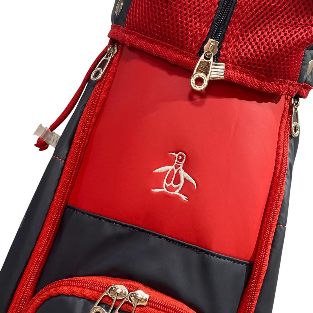 MUNSING WEAR マンシングウェア キャディバッグ レッド 紺 ゴルフ