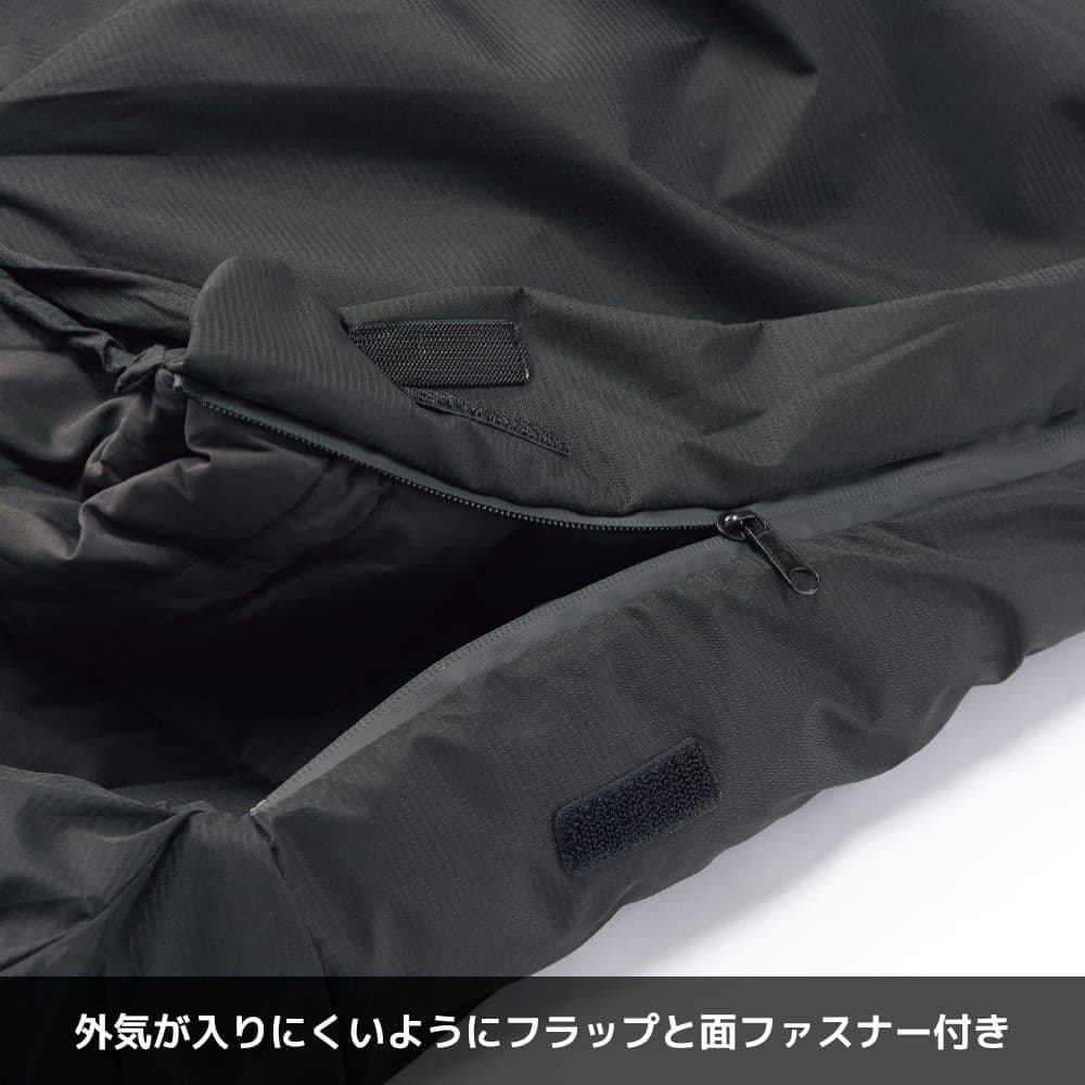 ワークマン エックスシェルター断熱α プレミアムシュラフ ブラック 寝袋