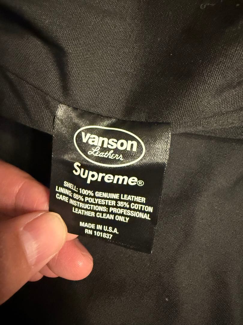 Supreme Vanson Leather Bones Jacket①