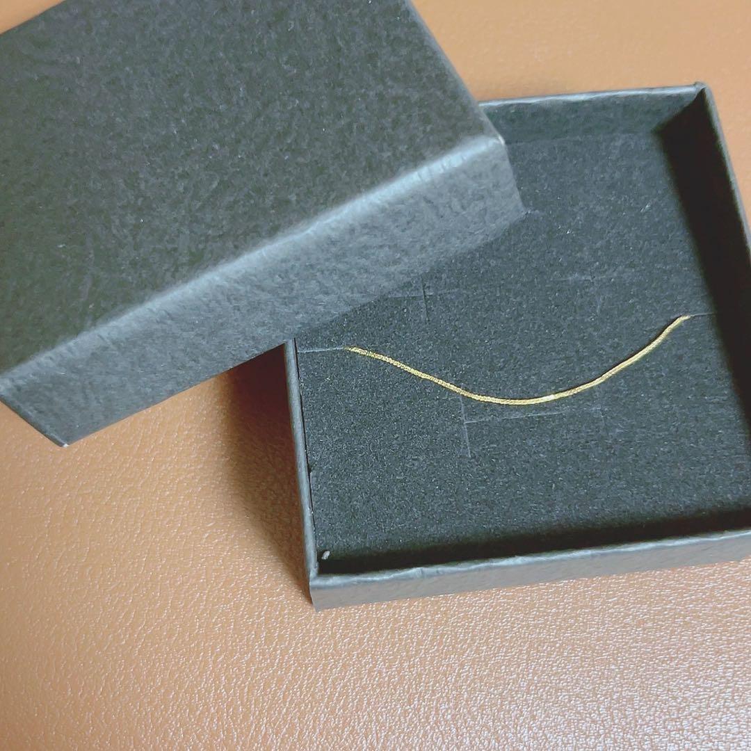 K18イエローゴールド チェーンブレスレット 華奢 シンプル