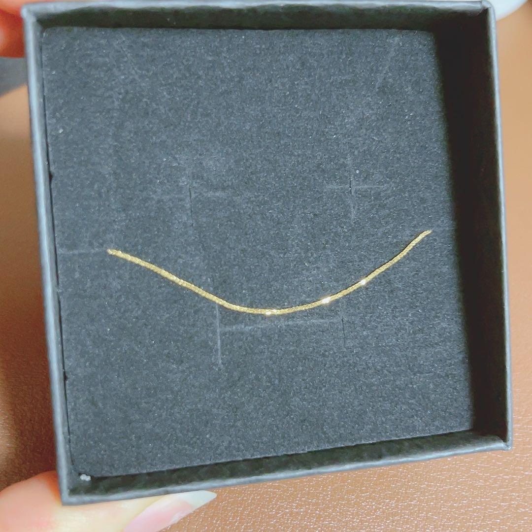 K18イエローゴールド チェーンブレスレット 華奢 シンプル