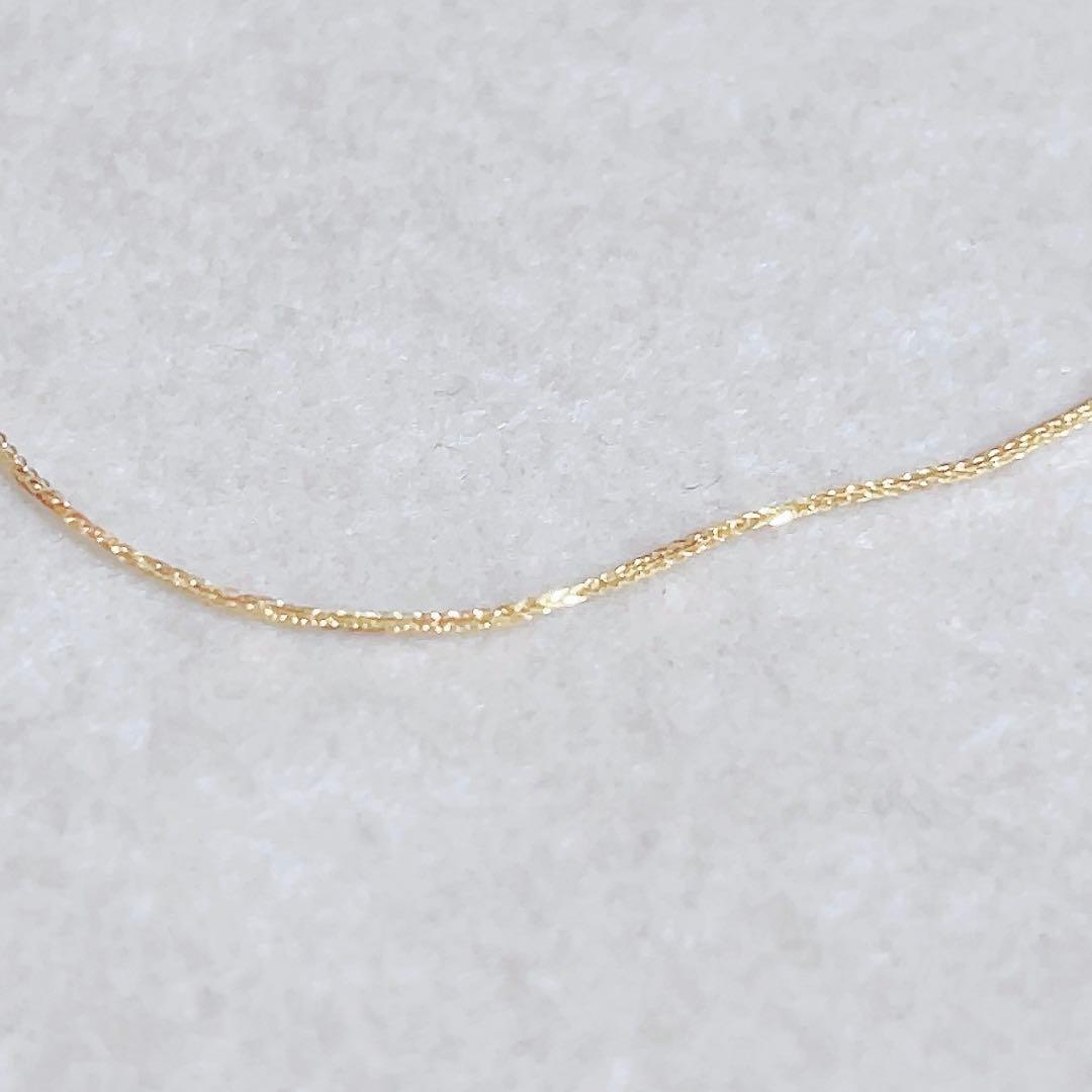 K18イエローゴールド チェーンブレスレット 華奢 シンプル