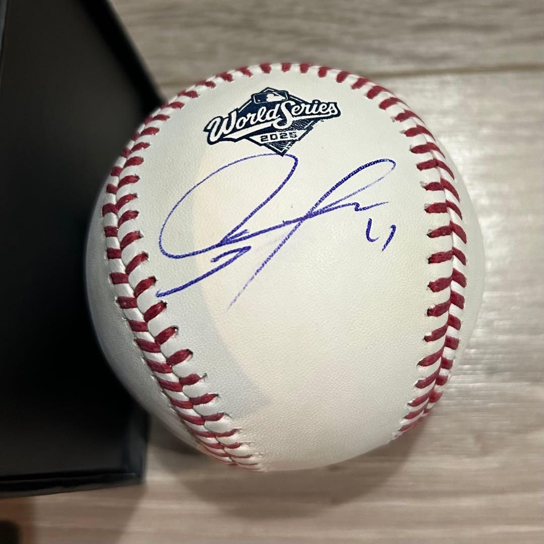 佐々木朗希2025年ワールドシリーズ公式ボール サイン入り