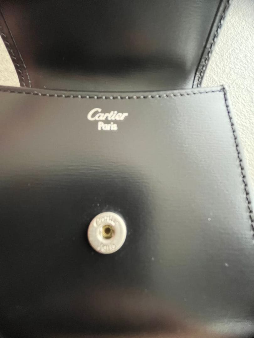 新品未使用 Cartier パシャ ケース パース カーフレザー 黒