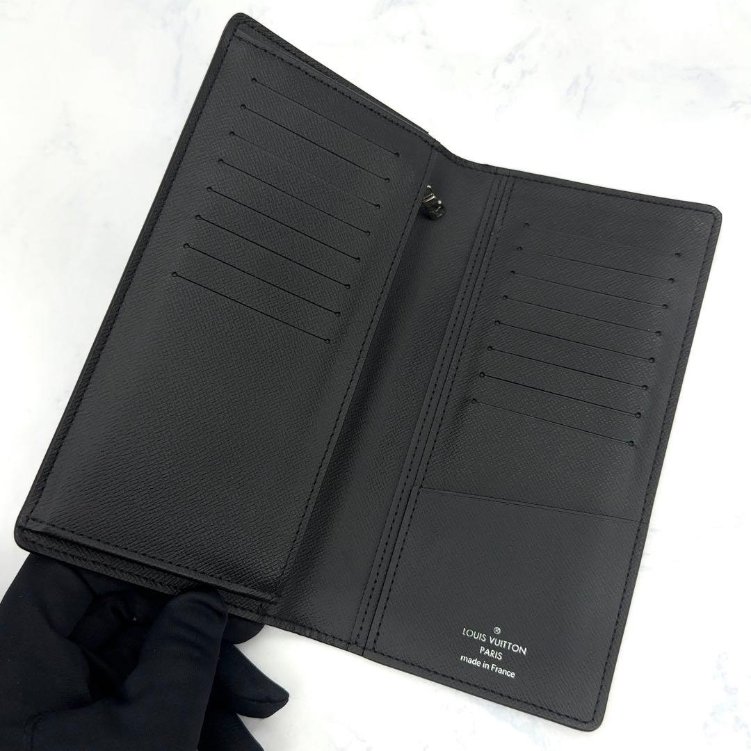 【ほぼ新品】ルイヴィトン タイガ ポルトフォイユ ブラザ 長財布 ノワール 黒