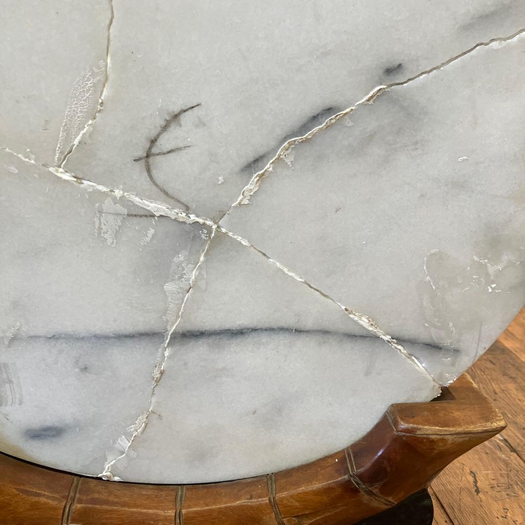 中国美術 古玩 大理石 彫刻 石彫刻 粉彩 飾り物 盤 置物 プレート 円形