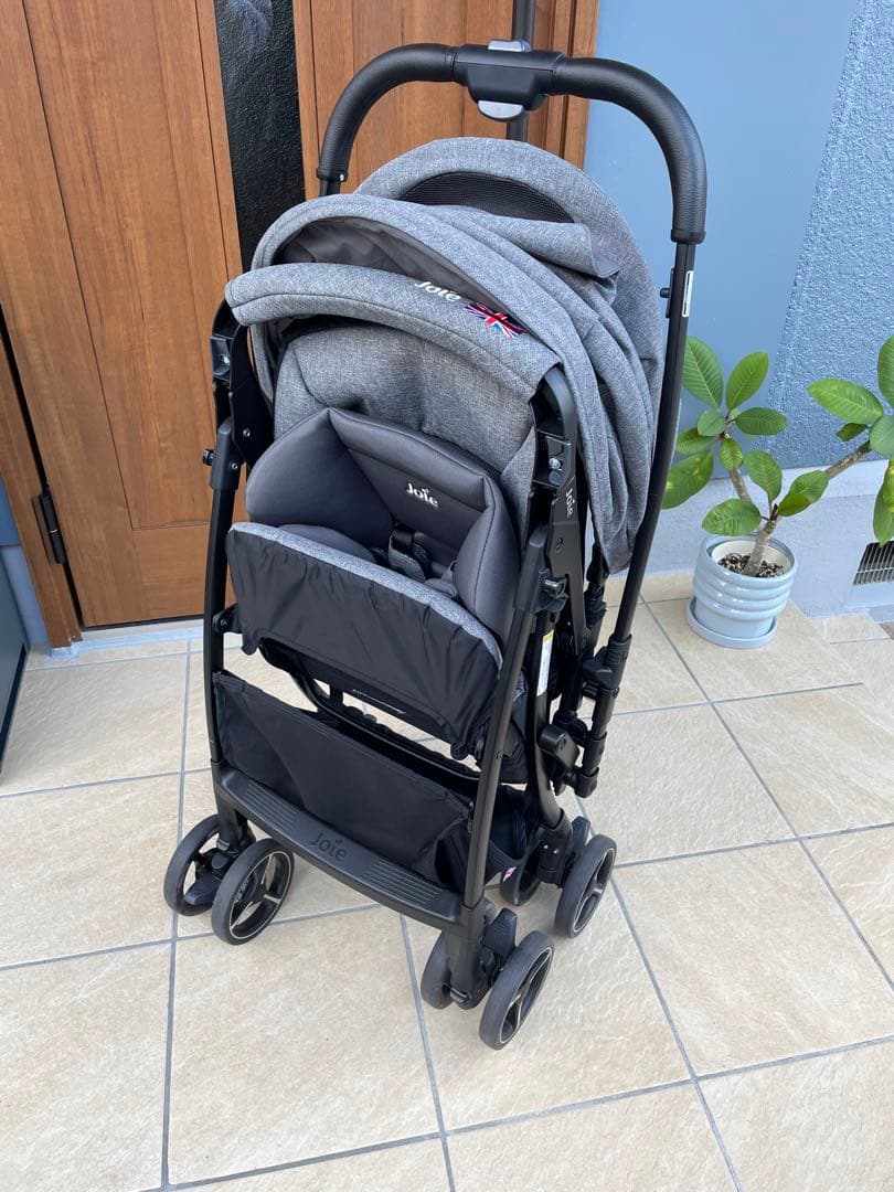 Joie グレー ベビーカー スマバキ　A型　両対面式軽量　折りたたみ　美品