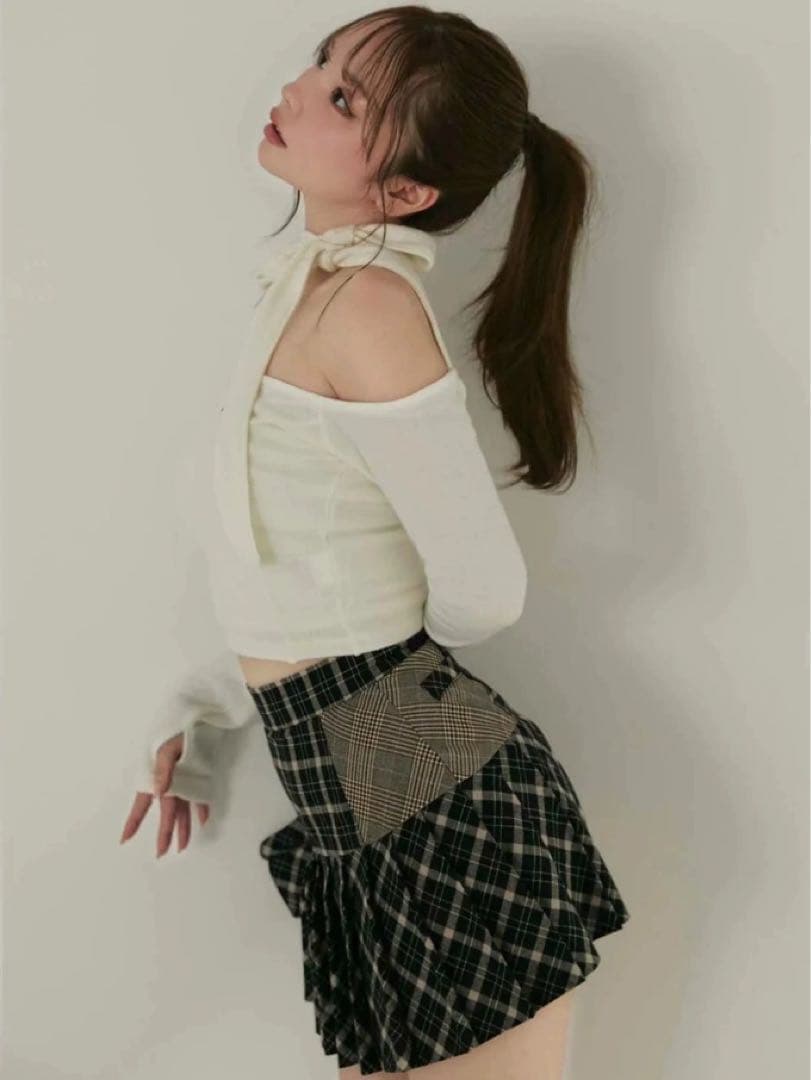 andmary Coco check pleats skirt Mサイズ