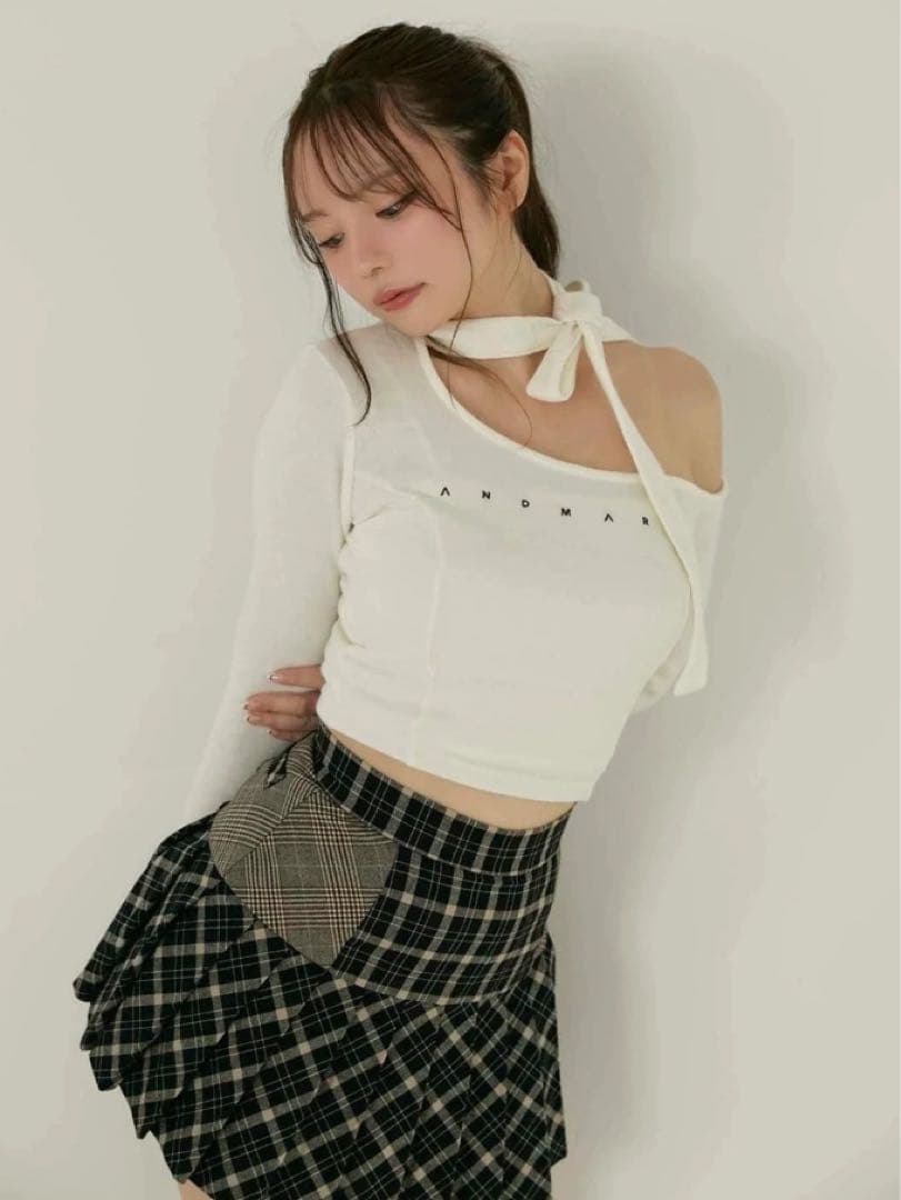 andmary Coco check pleats skirt Mサイズ
