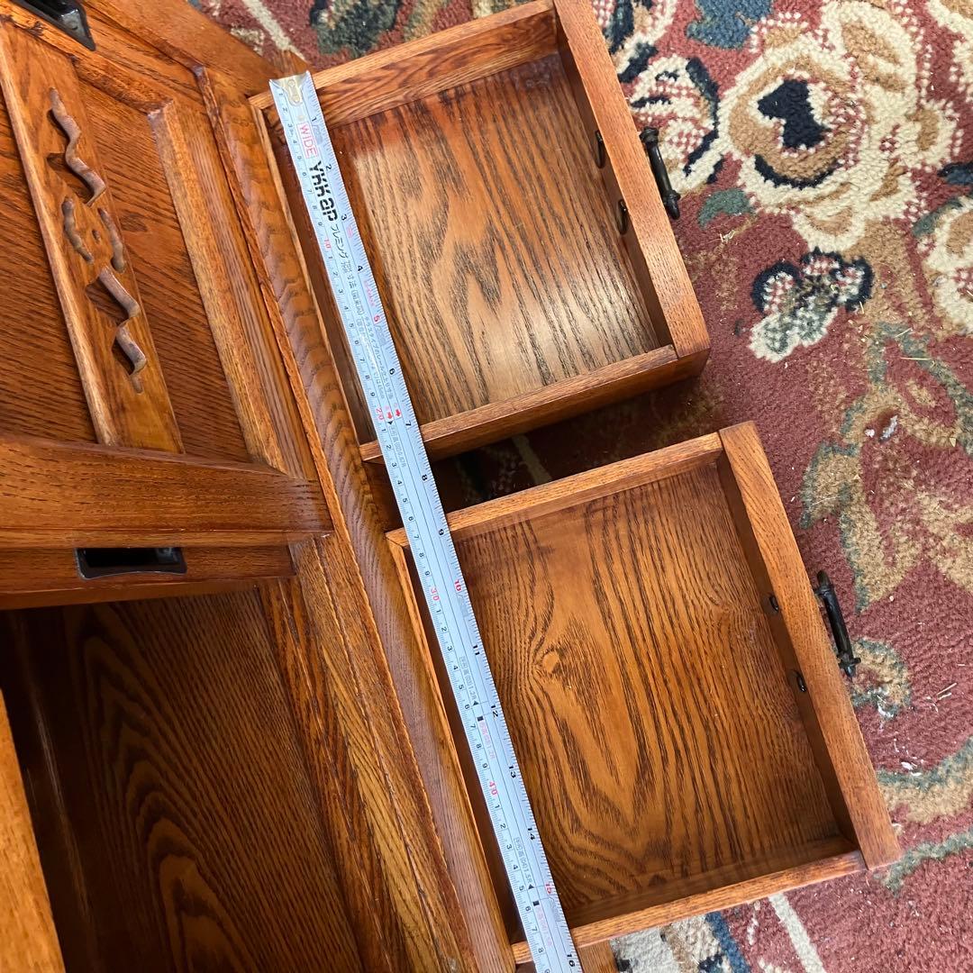 水屋箪笥 和箪笥 飾り棚 茶箪笥 欅材 ケヤキ 無垢材 古家具 時代家具 レトロ