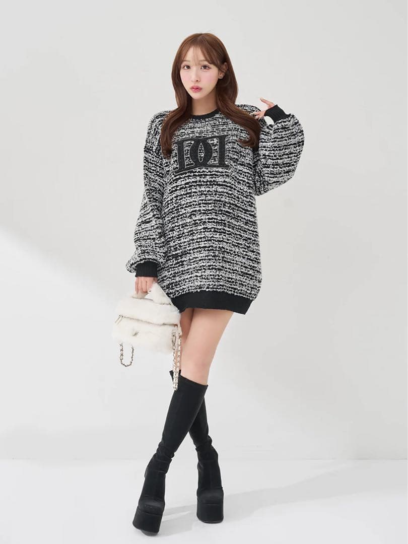 Darich DDロゴツイードニットプルオーバー