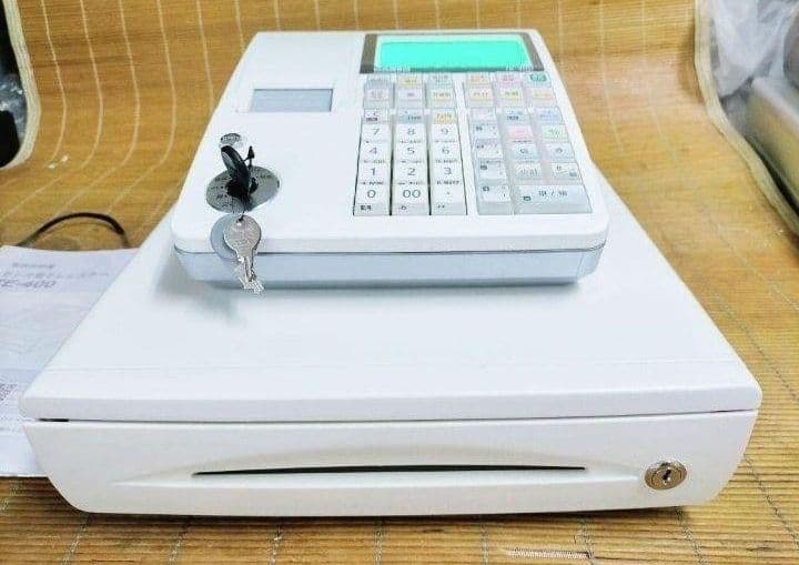 カシオレジスター　TE-400　フル設定無料　美品PC連携売上管理　107777