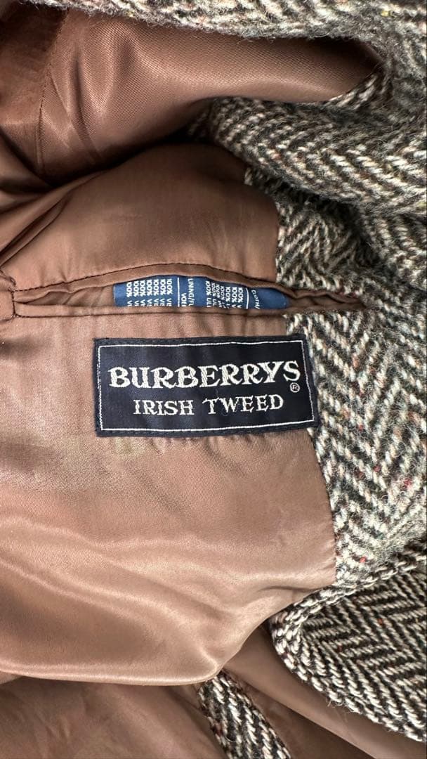 Burberry‘s herringbone irish tweed coat
