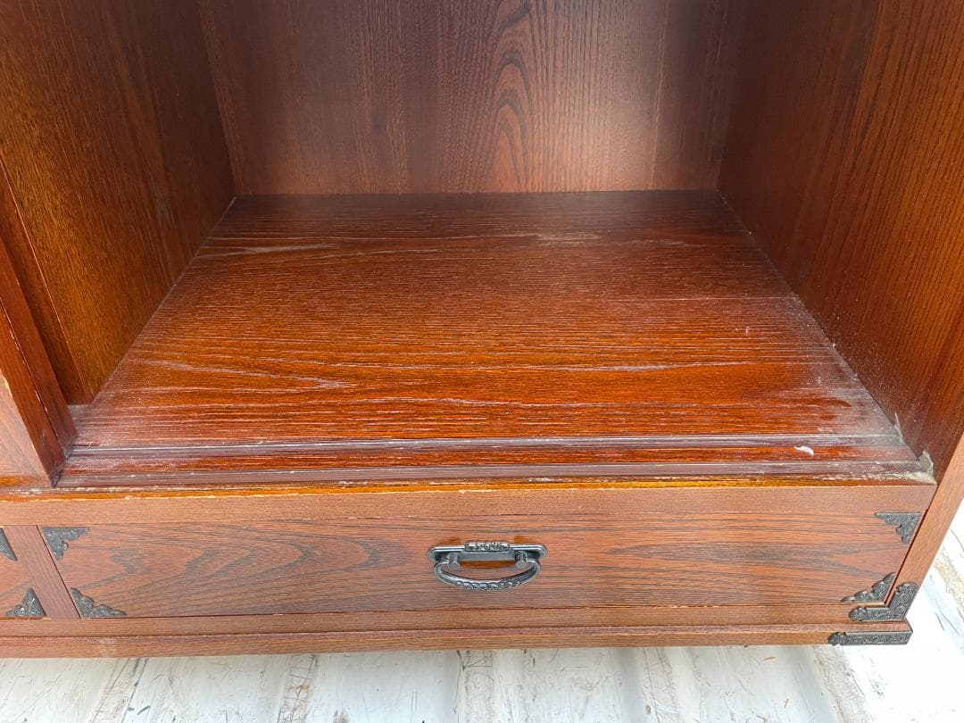 ★状態〇 昭和 レトロ 家具 茶箪笥 H51.5xW90xD38.5 ローボード